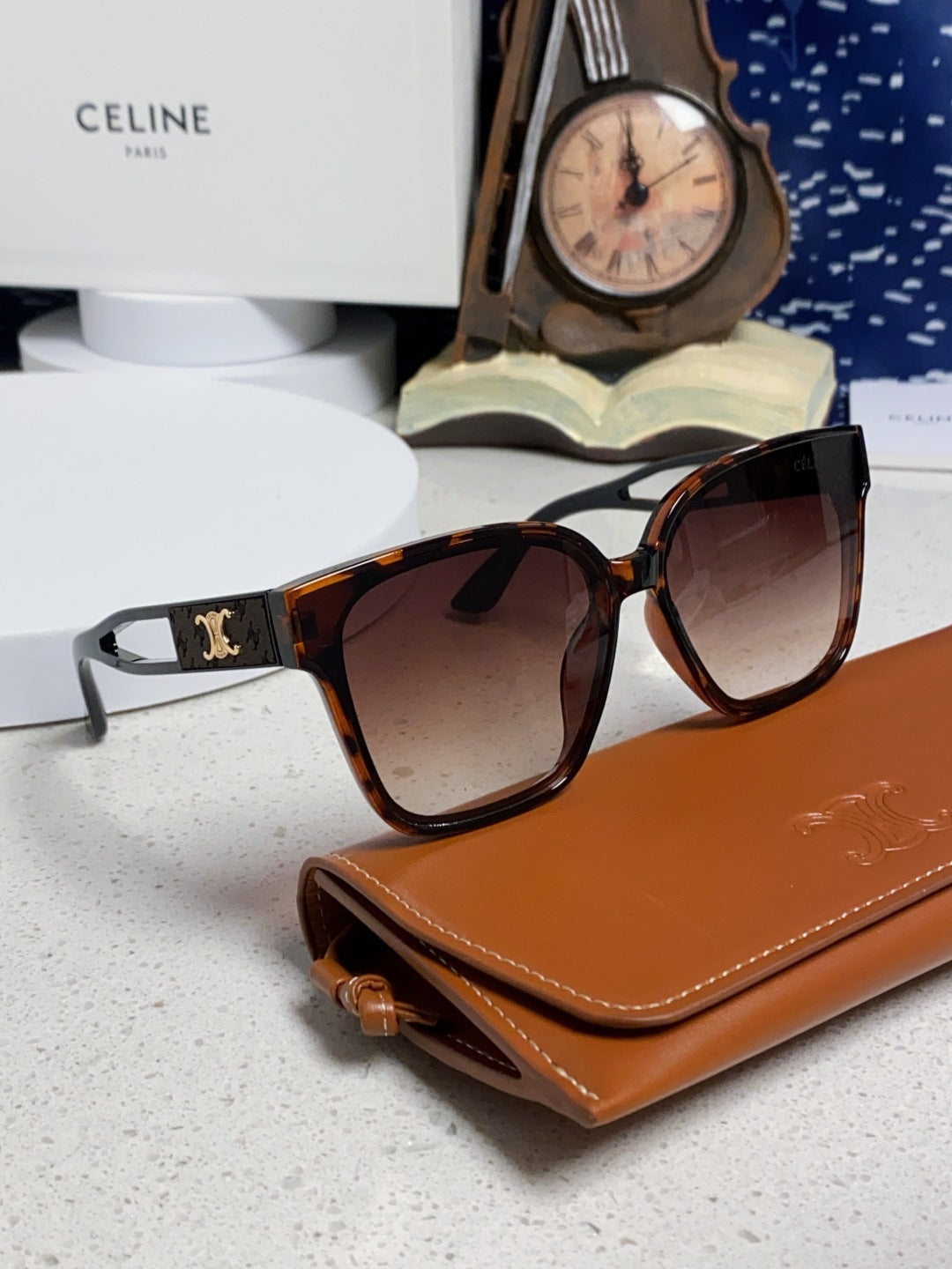 Celine Square Black Lens Sunglasses for Women - 449267 - detail image 9