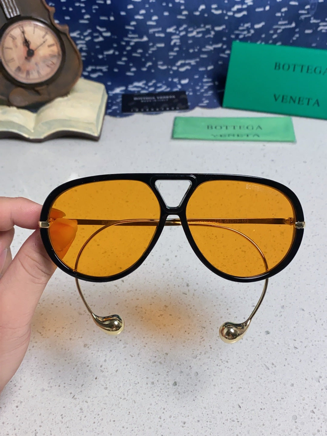Bottega Veneta BV1273 Aviator Black Lens Sunglasses for Men & Women - 449961 - detail image 3
