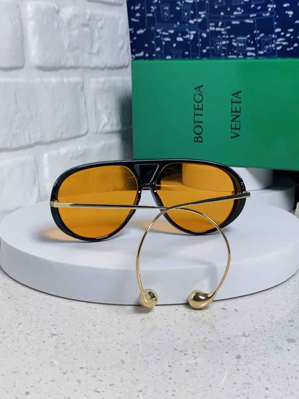 Bottega Veneta BV1273 Aviator Black Lens Sunglasses for Men & Women - 416432 - detail image 2