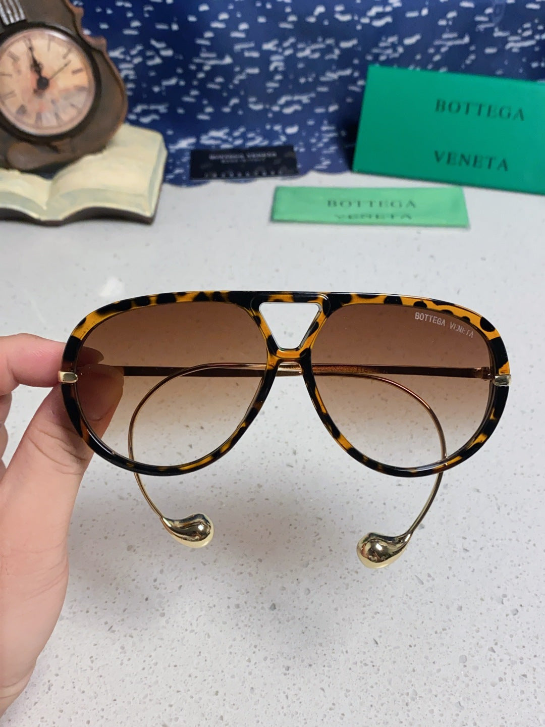 Bottega Veneta BV1273 Aviator Red Lens Sunglasses for Men & Women - 416433 - detail image 5
