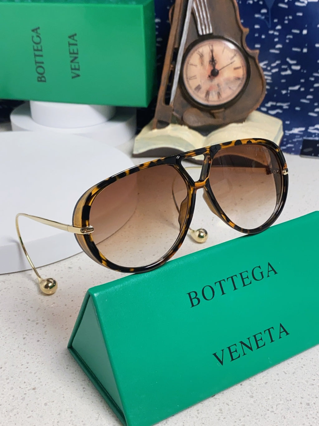 Bottega Veneta BV1273 Aviator Red Lens Sunglasses for Men & Women - detail image 10