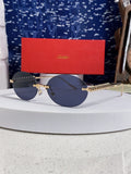 Cartier Lightweight Rimless Blue Lens Sunglasses for Men & Women - 415840