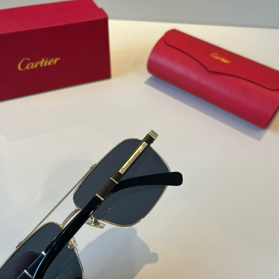 Cartier Lightweight Metal Rimless Brown Lens Sunglasses for Men & Wom - 415923 - detail image 7