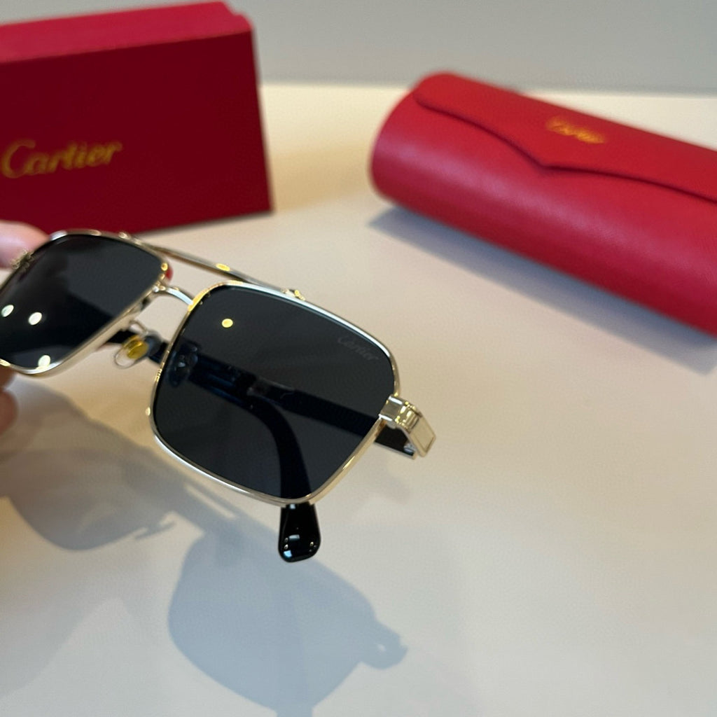 Cartier Lightweight Metal Rimless Brown Lens Sunglasses for Men & Wom - 487376 - detail image 6