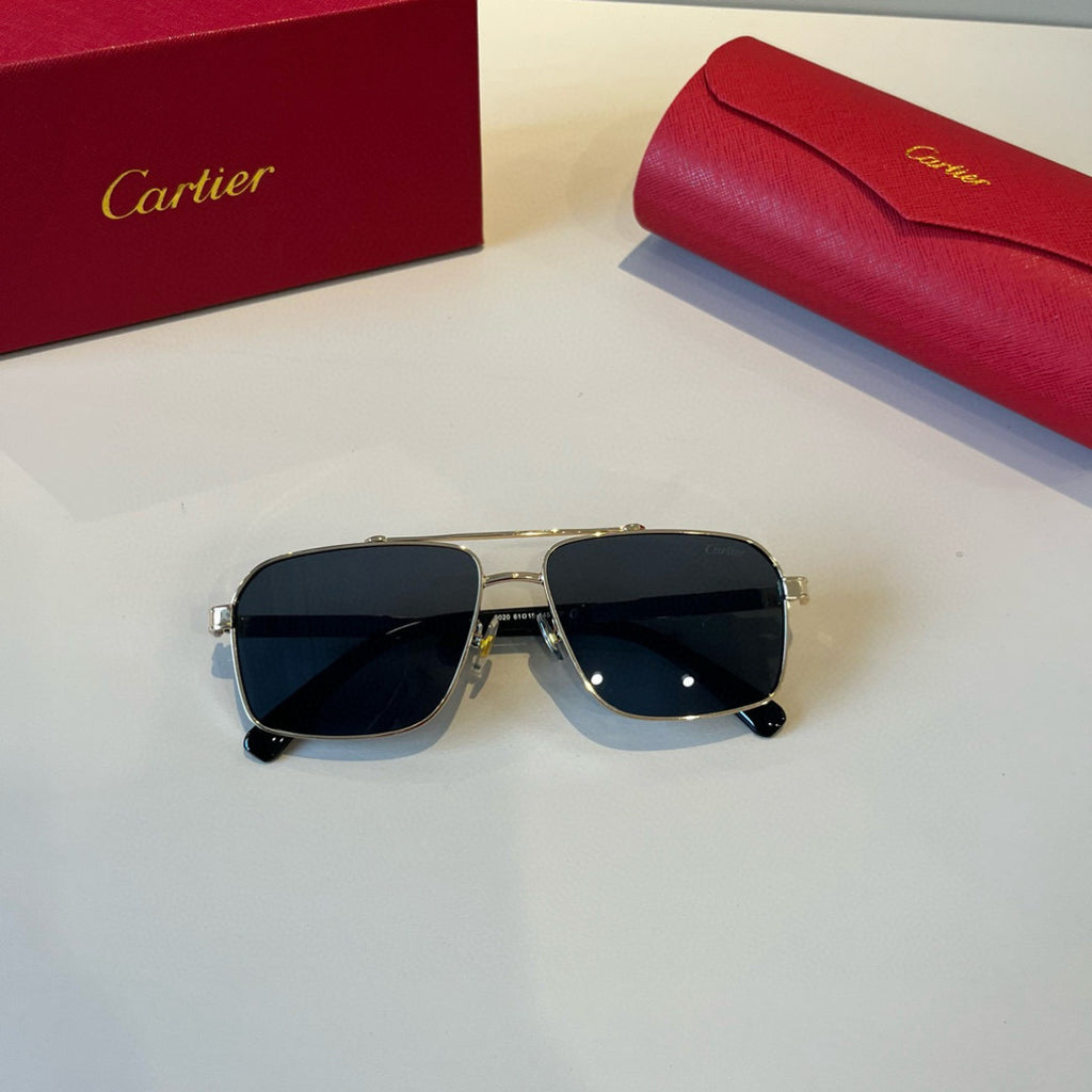 Cartier Lightweight Metal Rimless Brown Lens Sunglasses for Men & Wom - 487376 - detail image 5