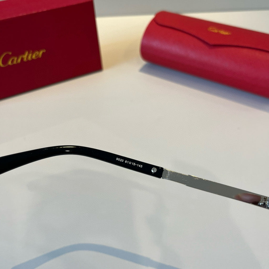 Cartier Lightweight Metal Rimless Silver Lens Sunglasses for Men & Wo - 415924 - detail image 6