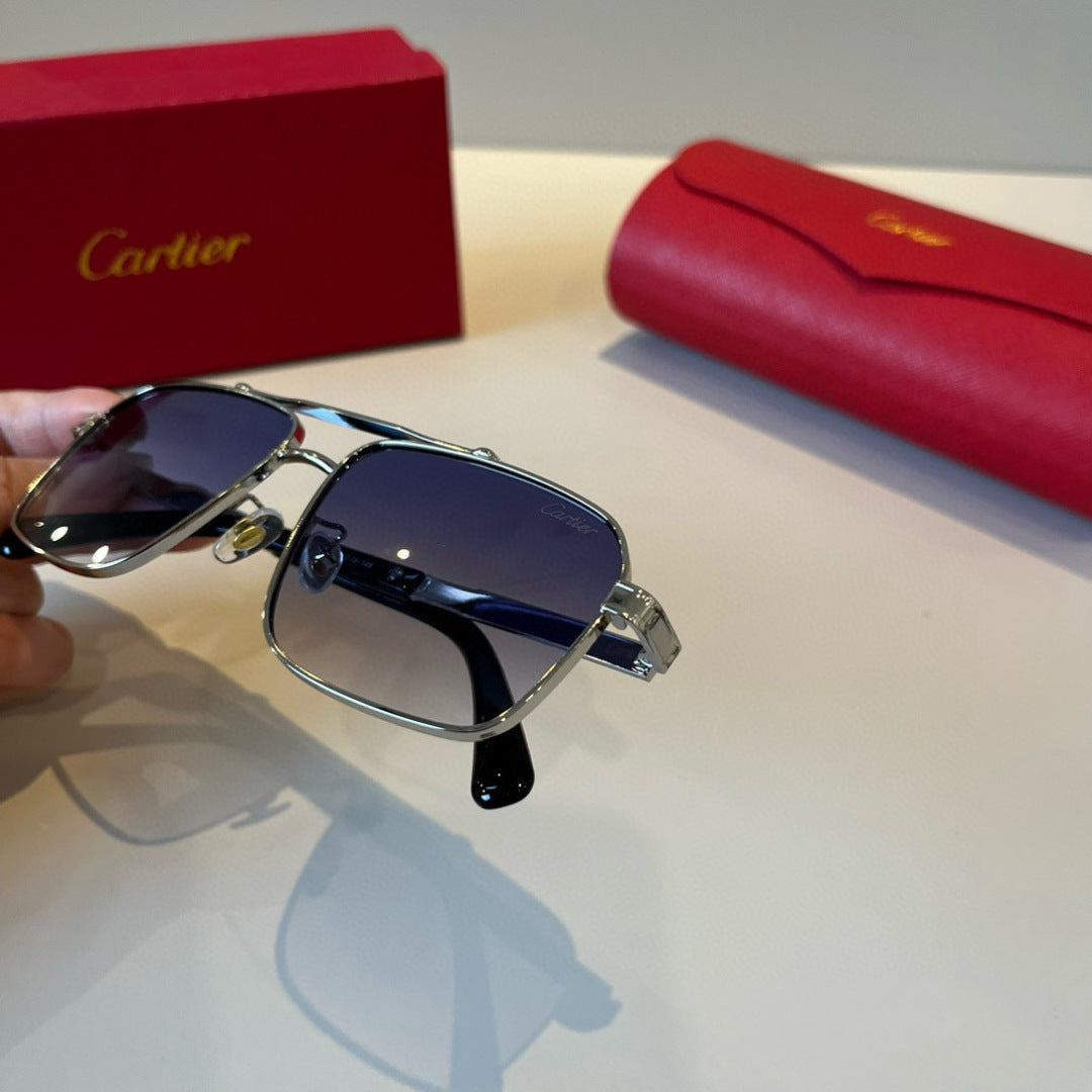 Cartier Lightweight Metal Rimless Silver Lens Sunglasses for Men & Wo - 415924 - detail image 9
