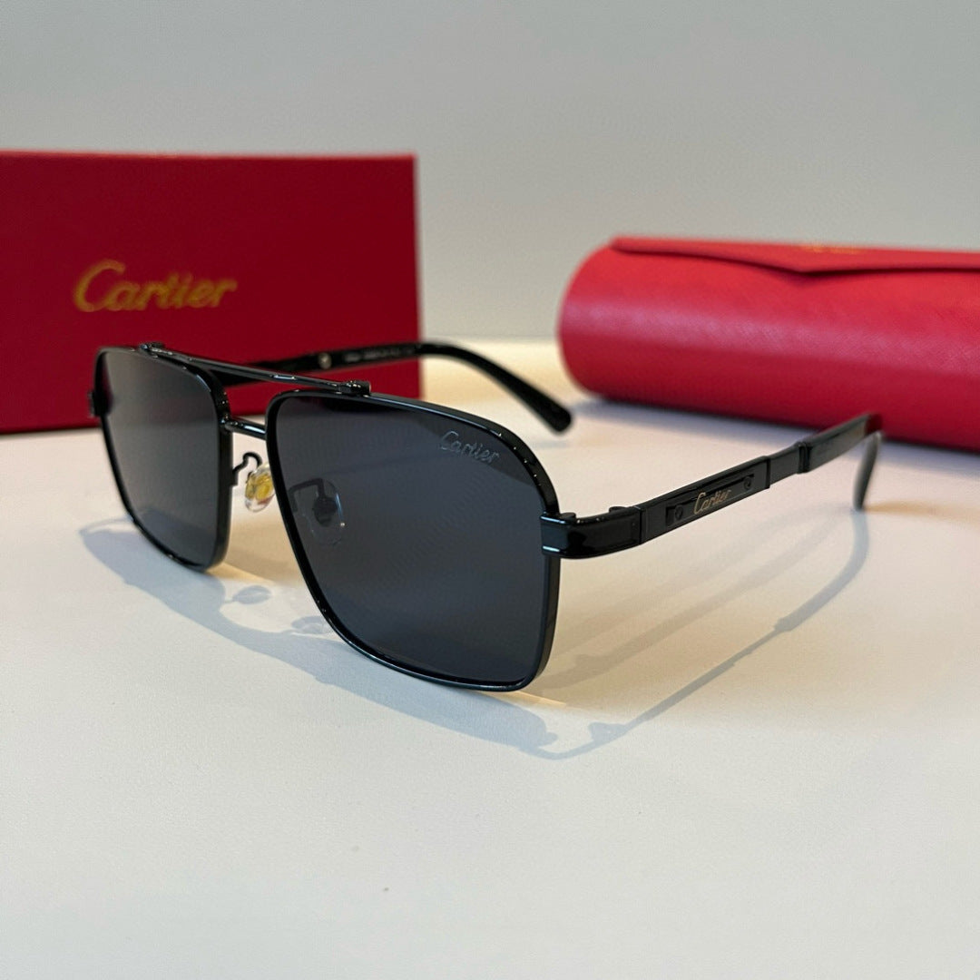 Cartier Lightweight Metal Rimless Black Lens Sunglasses for Men & Wom - 415925 - detail image 3