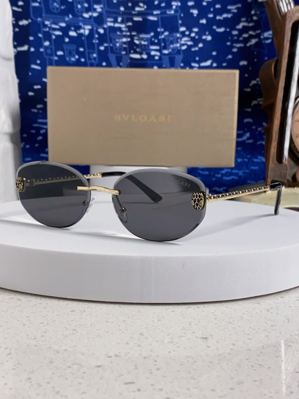 Bottega Veneta Lightweight Metal Rimless Silver Lens Sunglasses