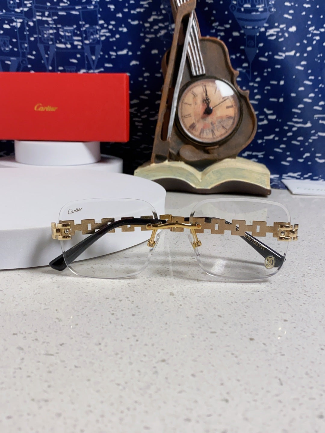 Cartier Lightweight Rimless Silver Lens Sunglasses for Men & Women - 415880 - detail image 8