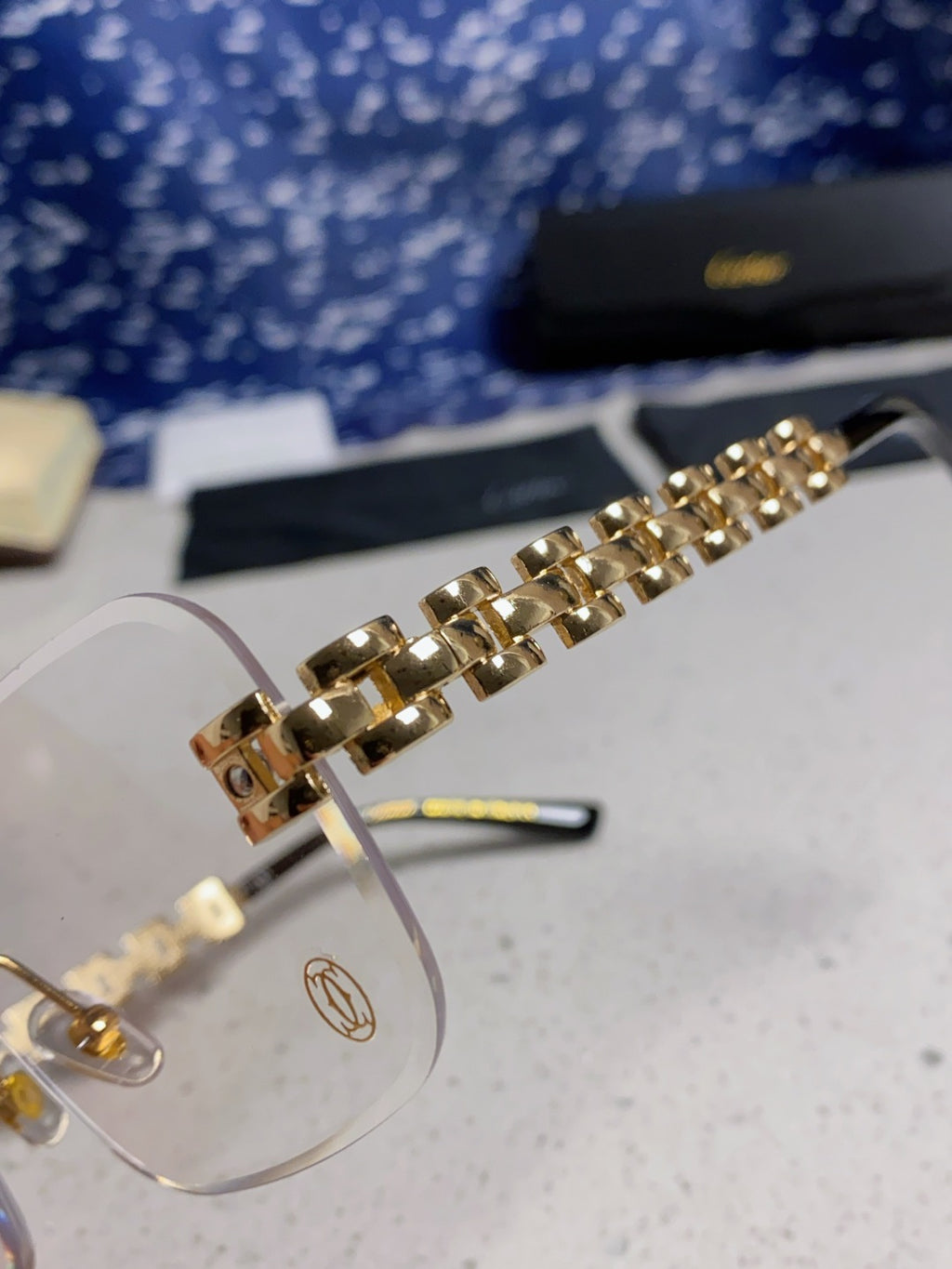 Cartier Lightweight Rimless Silver Lens Sunglasses for Men & Women - 415880 - detail image 6