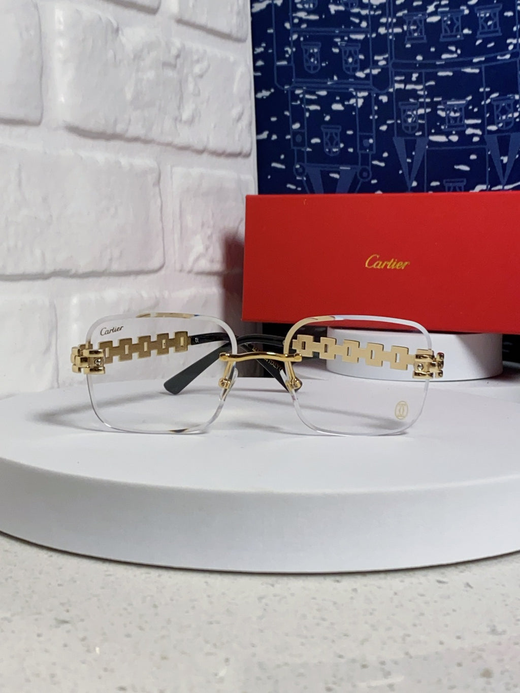 Cartier Lightweight Rimless Silver Lens Sunglasses for Men & Women - 415880