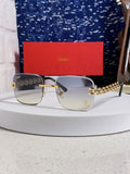 Cartier Lightweight Rimless Silver Lens Sunglasses for Men & Women - 493656