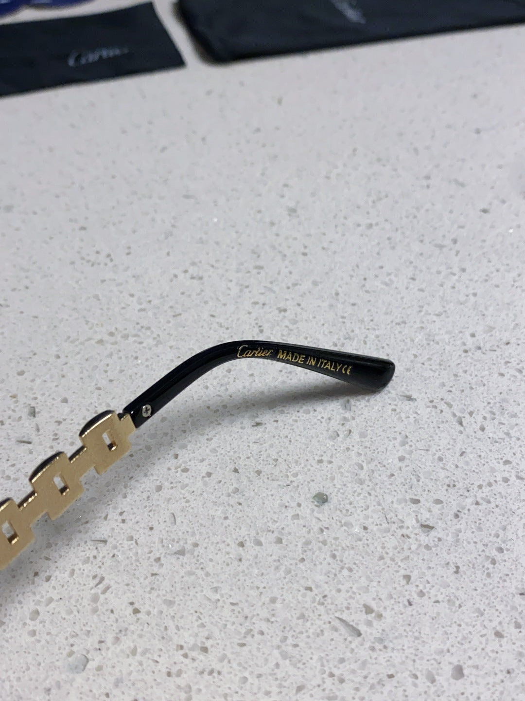 Cartier Lightweight Rimless Orange Lens Sunglasses for Men & Women - 415883 - detail image 7