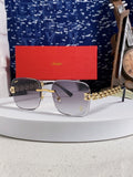 Cartier Lightweight Rimless Silver Lens Sunglasses for Men & Women - 493658