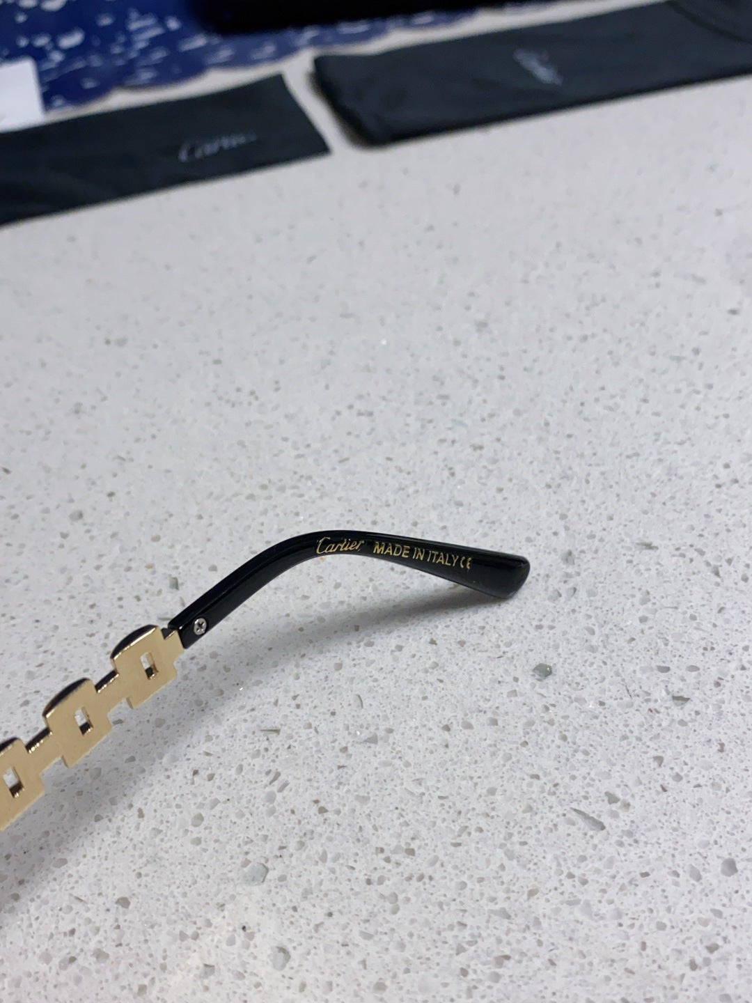 Cartier Lightweight Rimless Blue Lens Sunglasses for Men & Women - 415885 - detail image 8