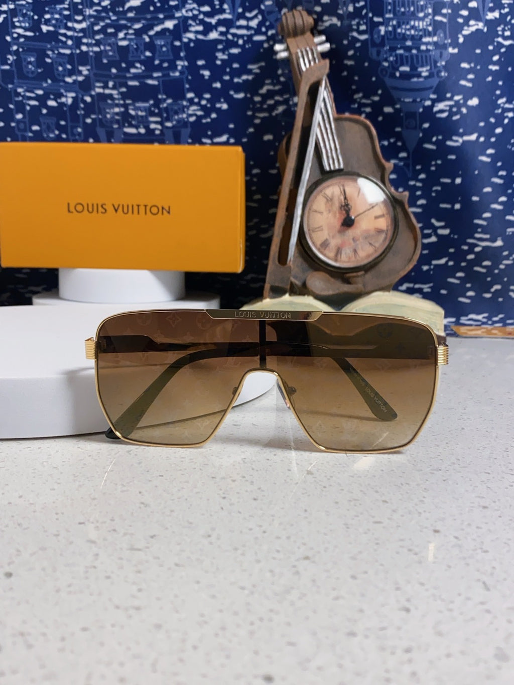 Louis Vuitton Square Brown Lens Sunglasses for Men & Women - detail image 9