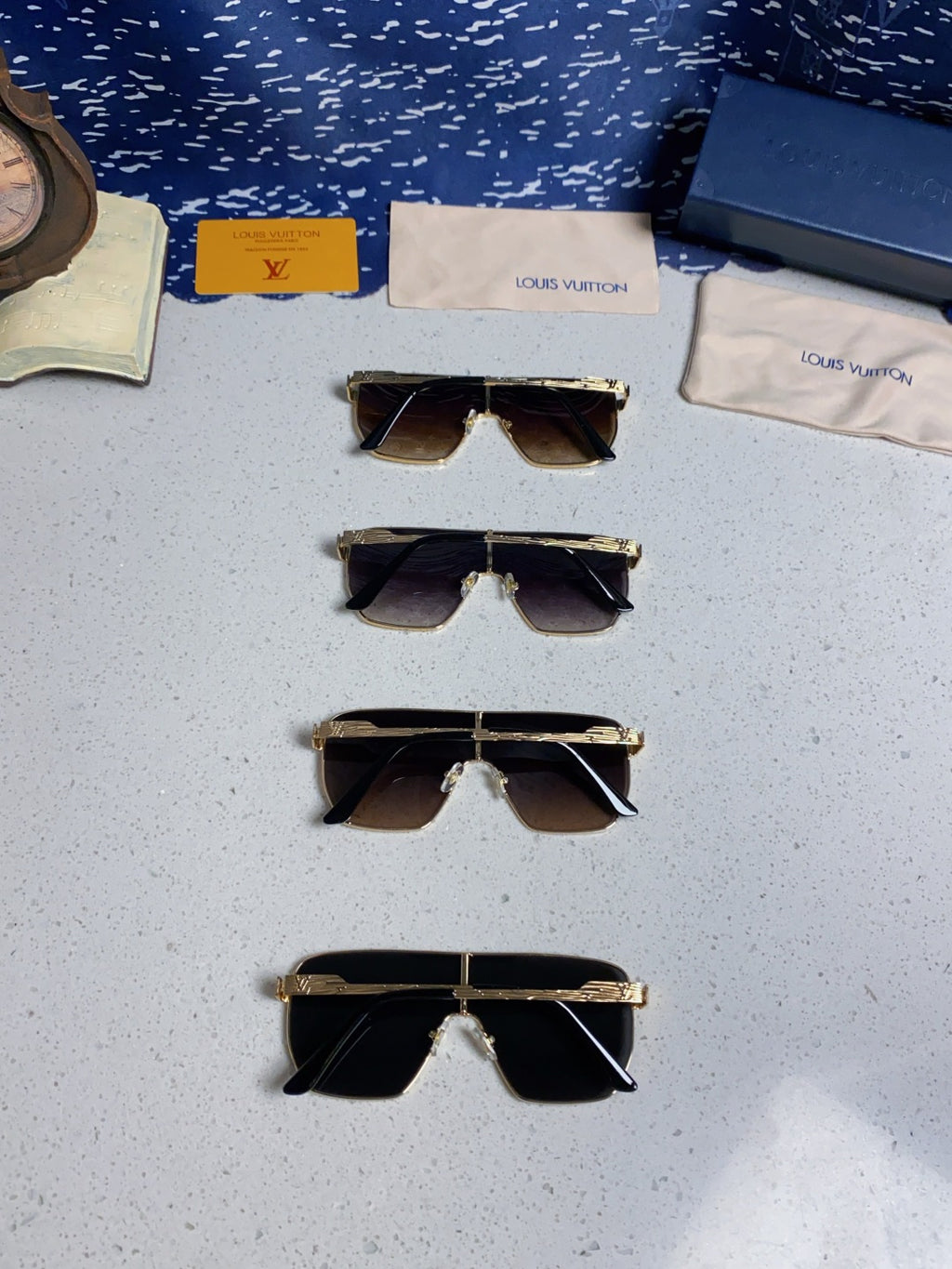 Louis Vuitton Square Black Lens Sunglasses for Men & Women - detail image 11
