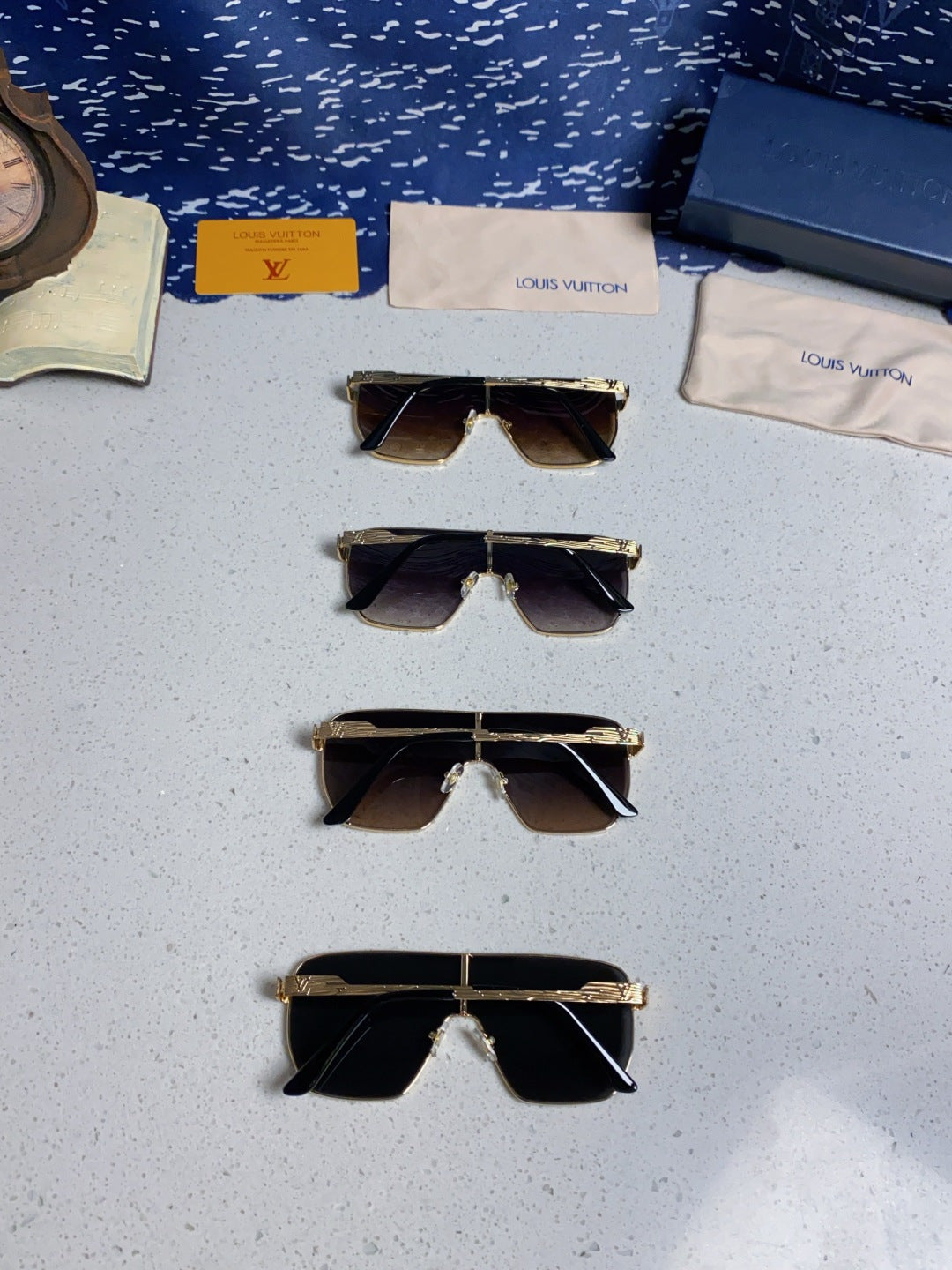 Louis Vuitton Square Black Lens Sunglasses for Men & Women - detail image 11