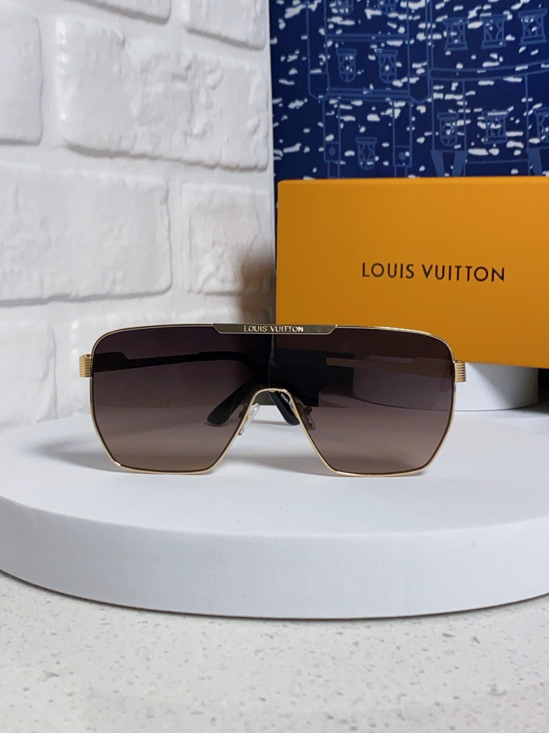 Louis Vuitton Square Silver Lens Sunglasses for Men & Women