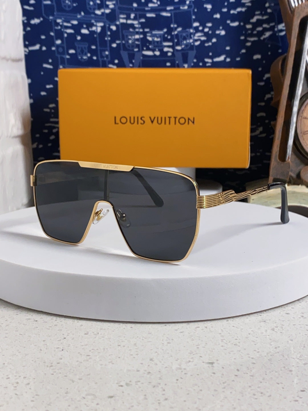 Louis Vuitton Square Black Lens Sunglasses for Men & Women