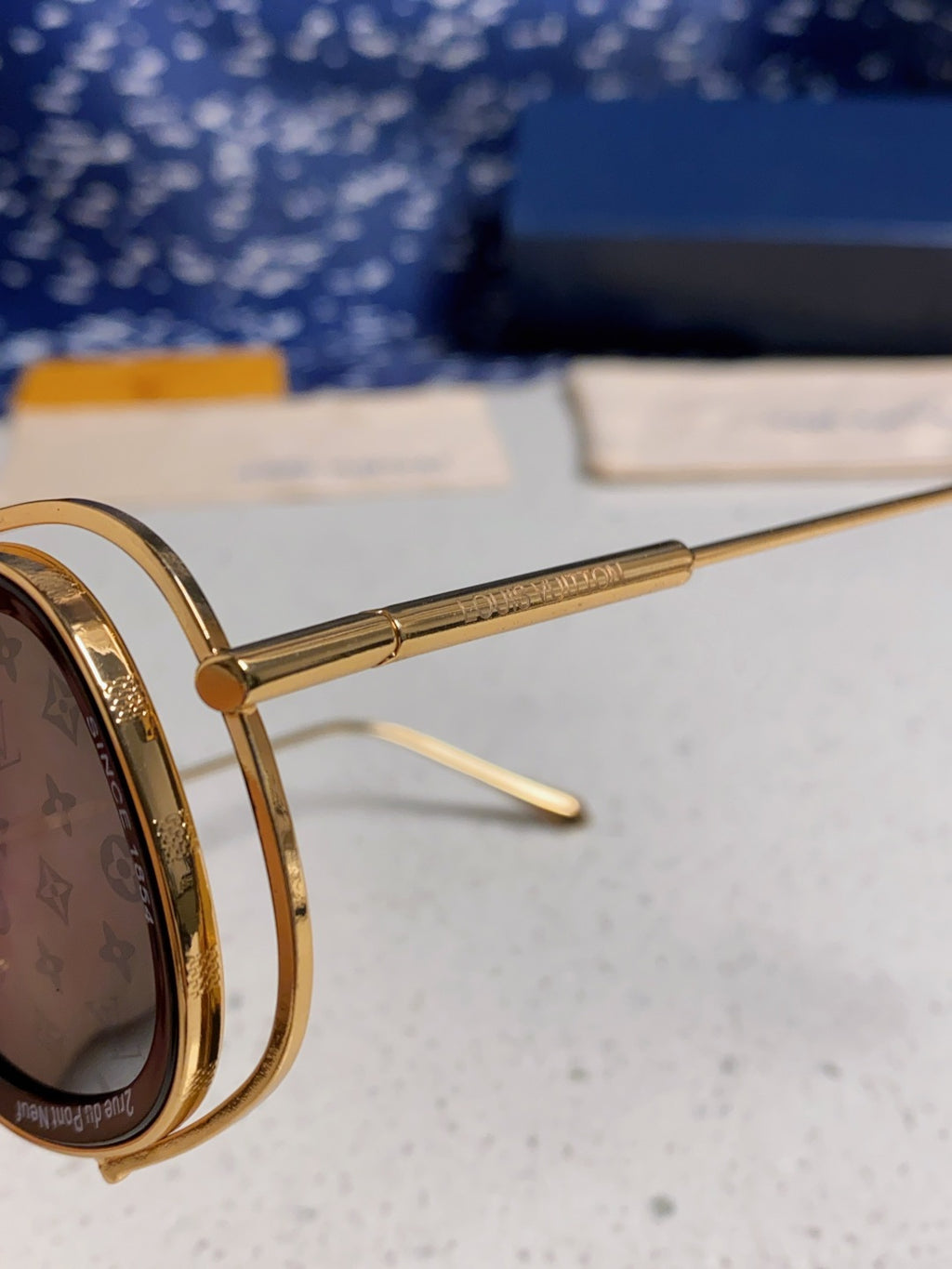 Louis Vuitton Round Silver Lens Sunglasses for Men & Women - detail image 7