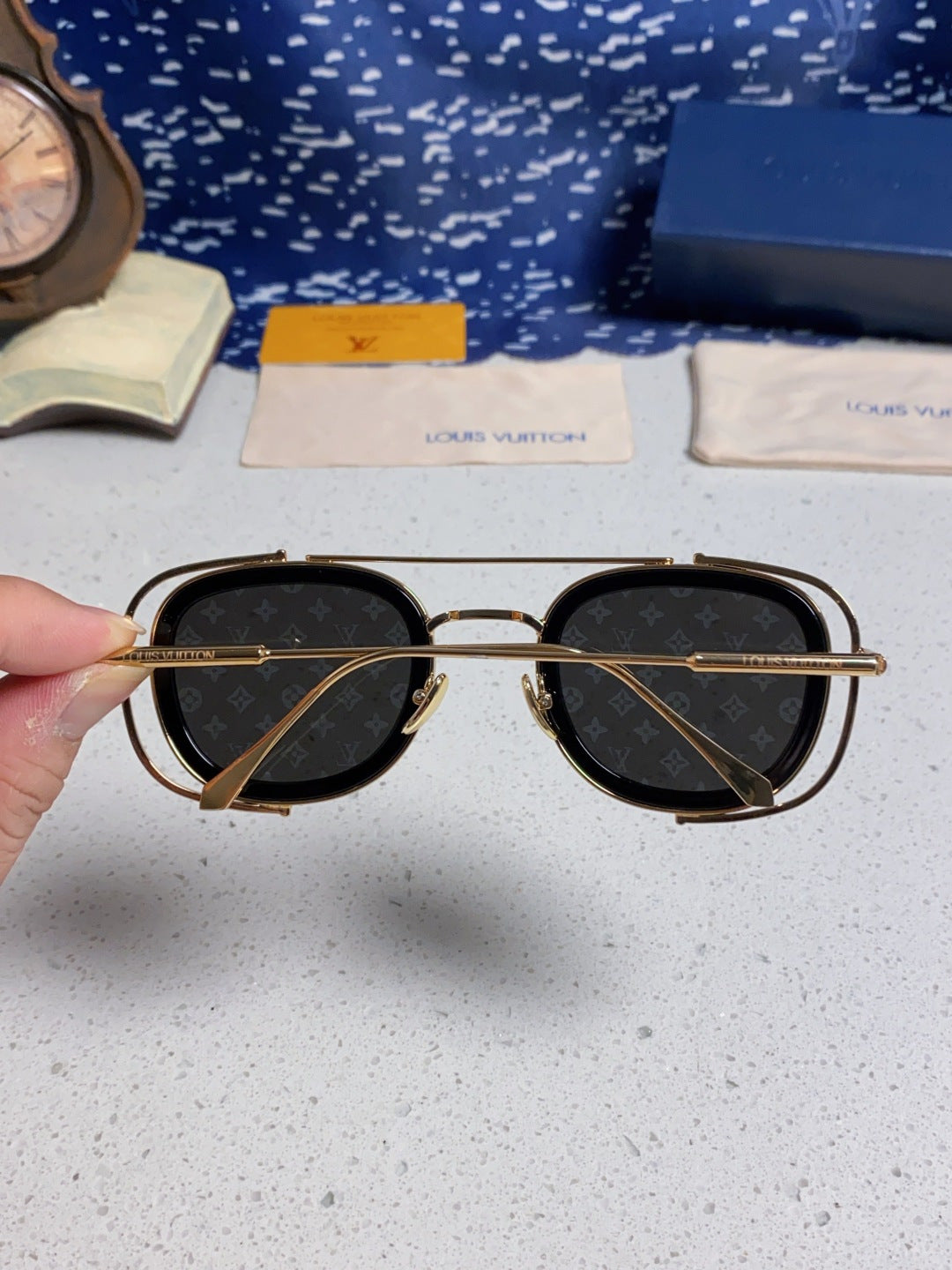 Louis Vuitton Round Silver Lens Sunglasses for Men & Women - detail image 5