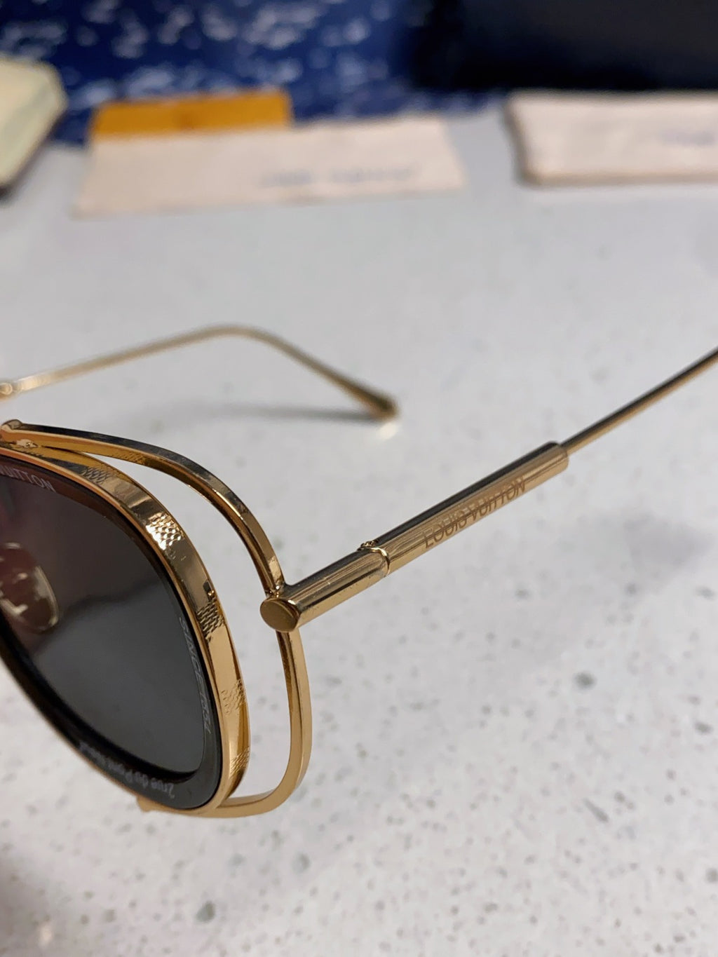 Louis Vuitton Round Black Lens Sunglasses for Men & Women - 493160 - detail image 7