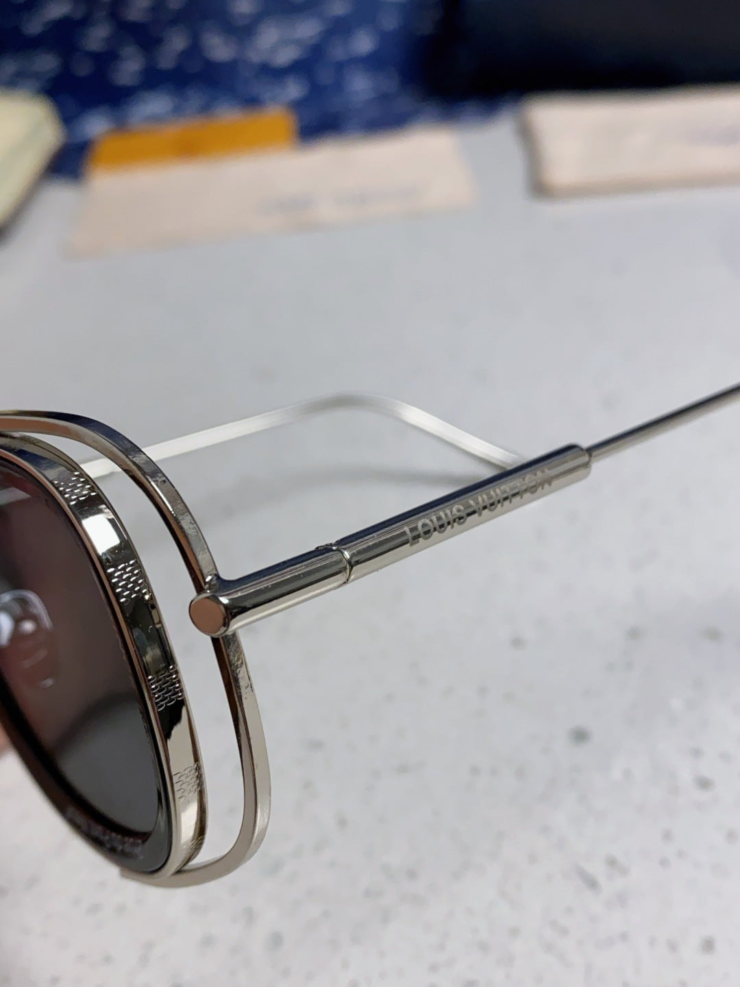 Louis Vuitton Round Black Lens Sunglasses for Men & Women - detail image 7