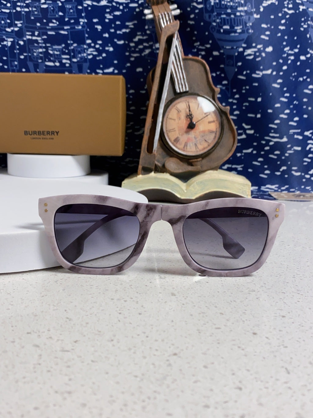 Burberry Folding Fashion Silver Lens Sunglasses for Men & Women - 487445 - detail image 9
