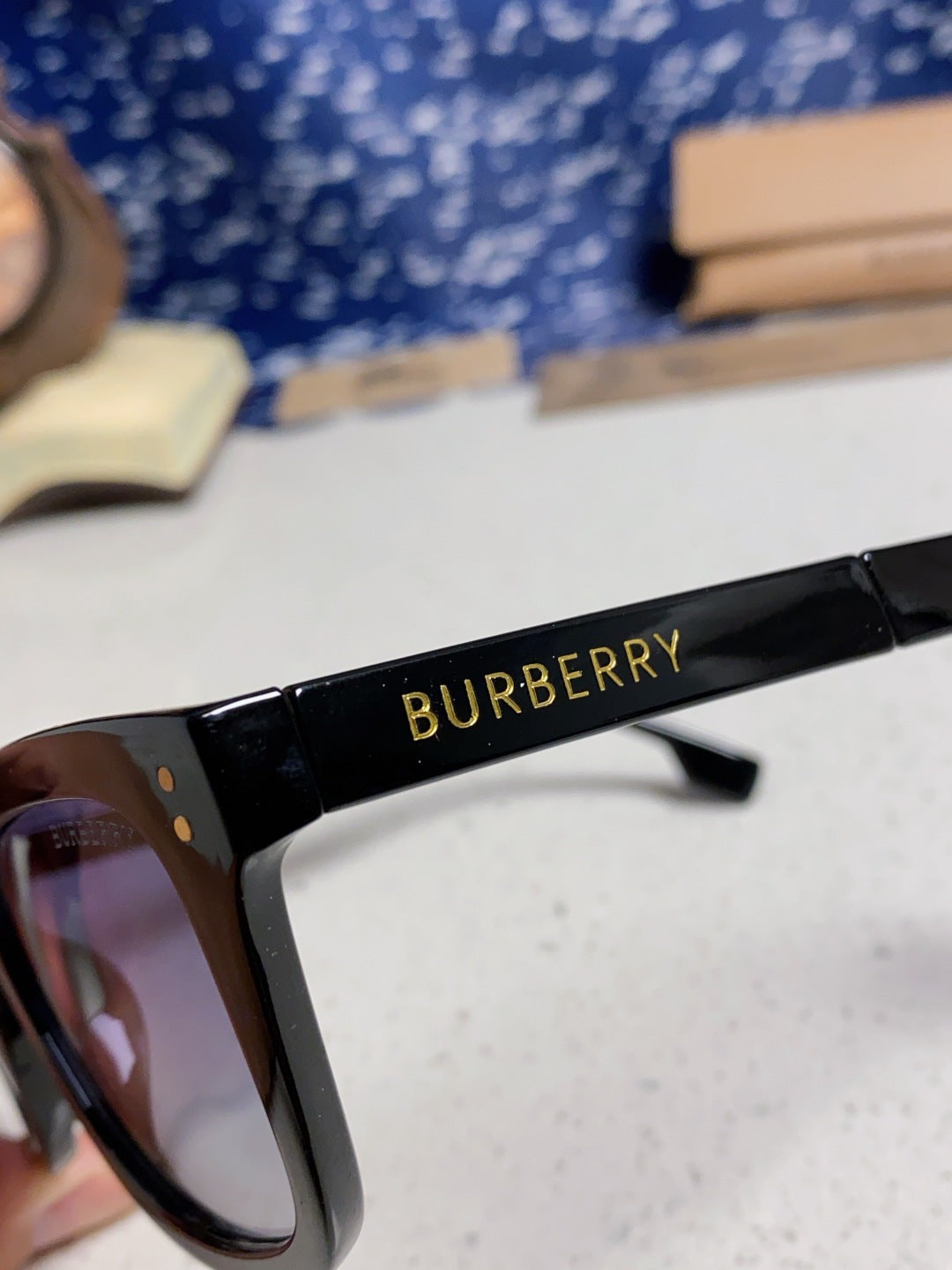 Burberry Folding Fashion Silver Lens Sunglasses for Men & Women - detail image 7