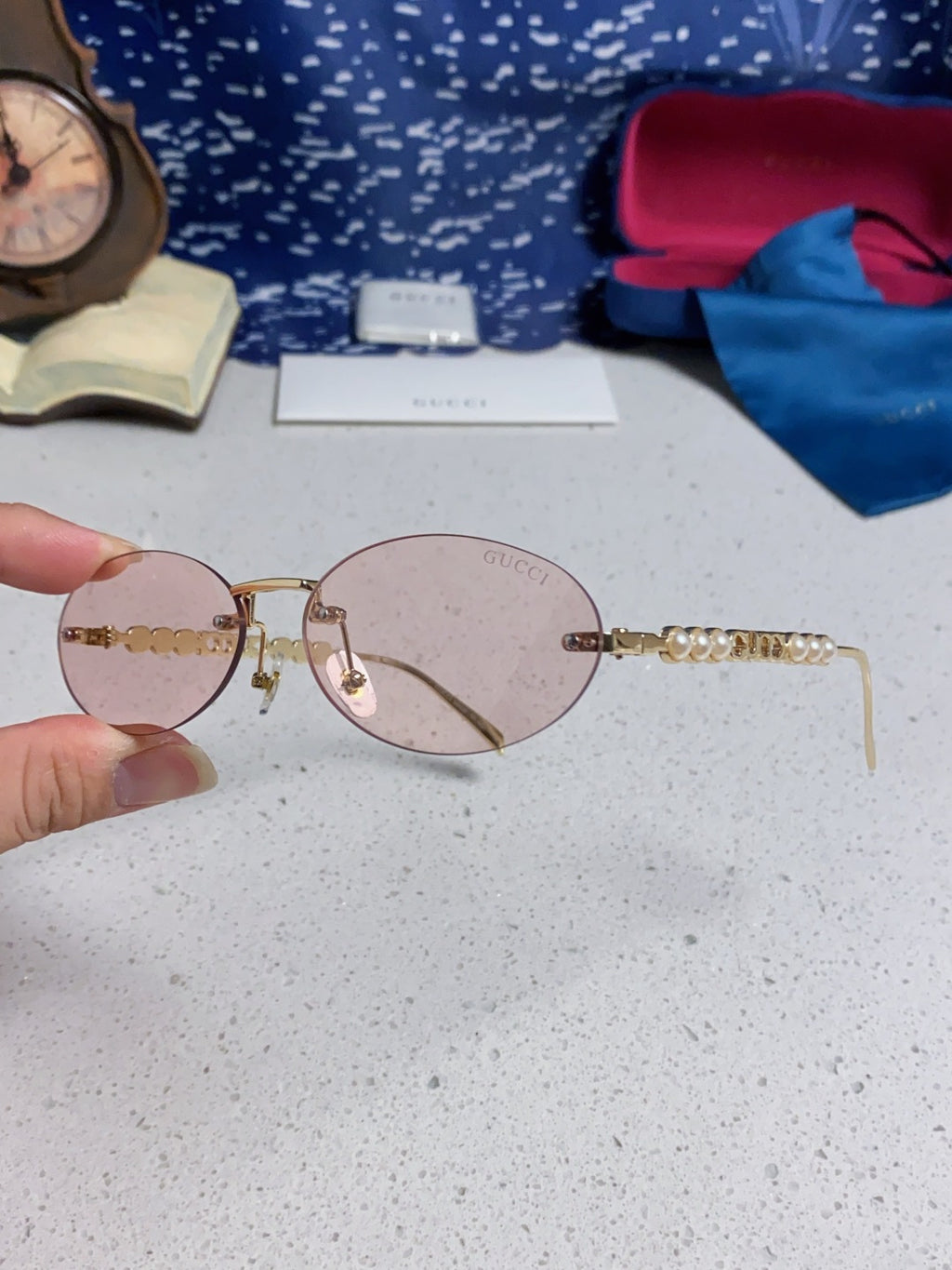 Gucci GG1922 Round Red Lens Sunglasses for Men & Women - 493290 - detail image 7
