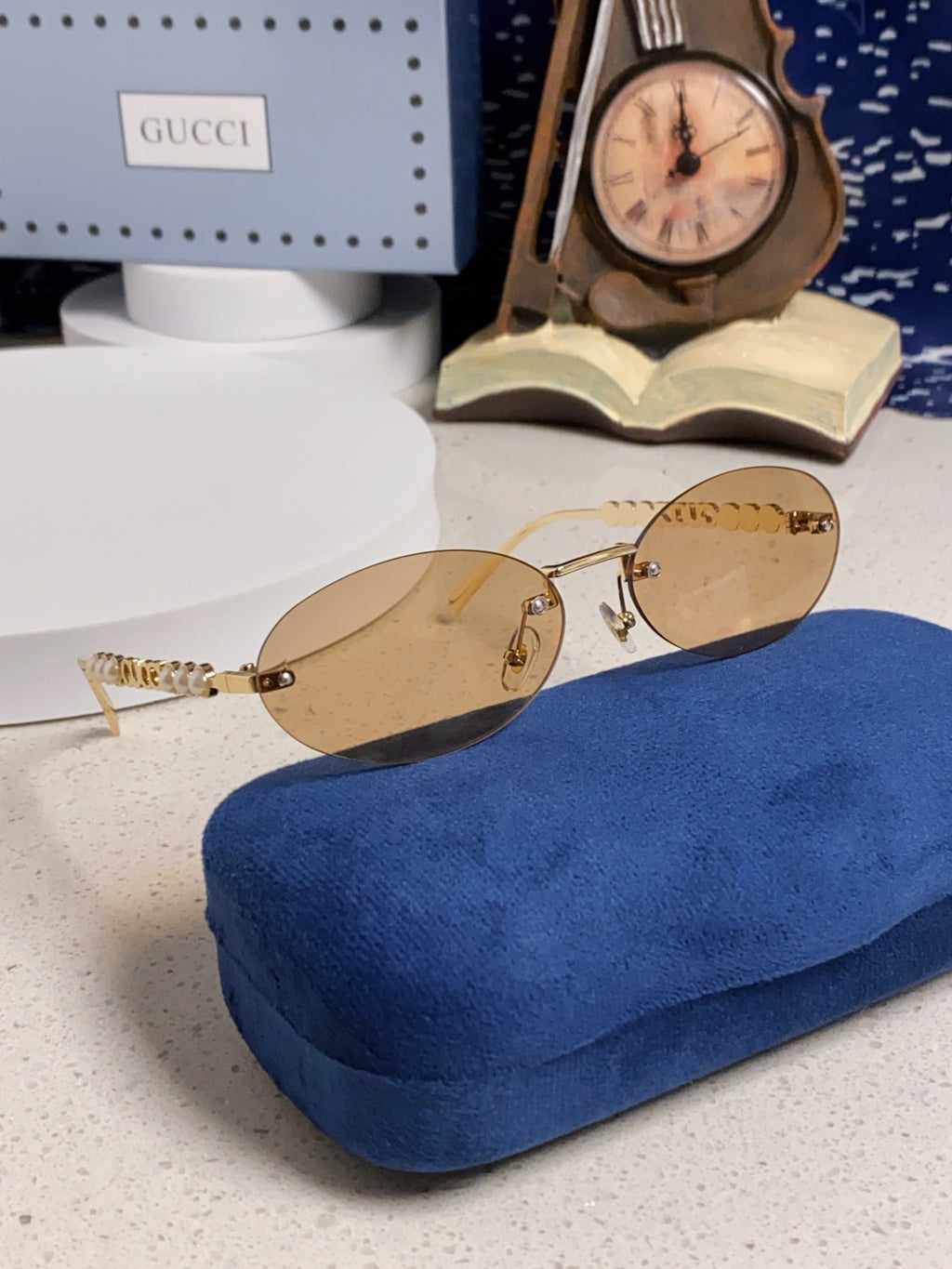 Gucci GG1922 Round Gold Lens Sunglasses for Men & Women - detail image 10