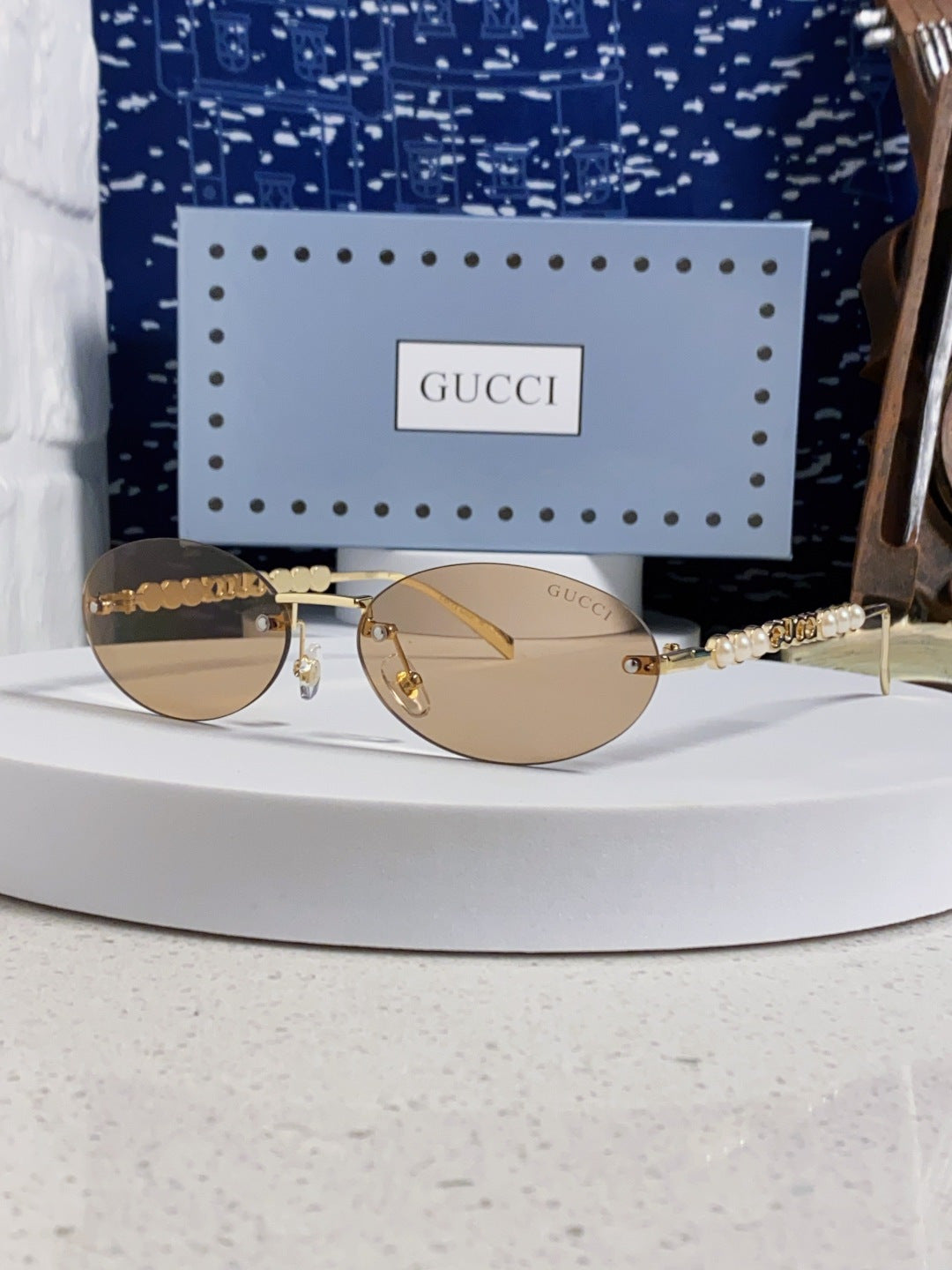 Gucci GG1922 Round Gold Lens Sunglasses for Men & Women