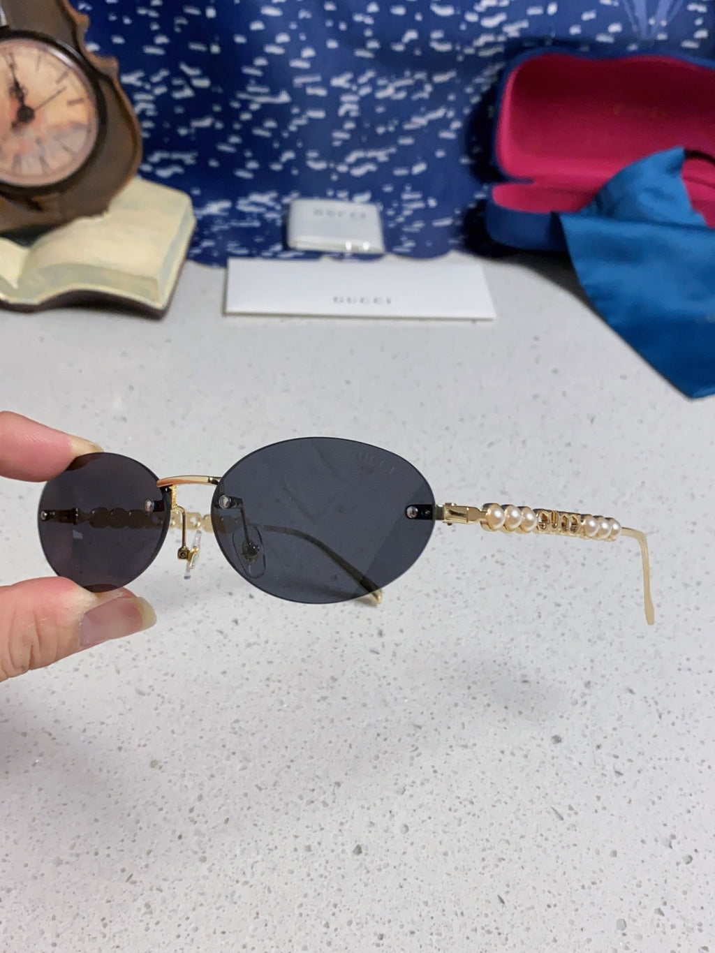 Gucci GG1922 Round Silver Lens Sunglasses for Men & Women - detail image 6