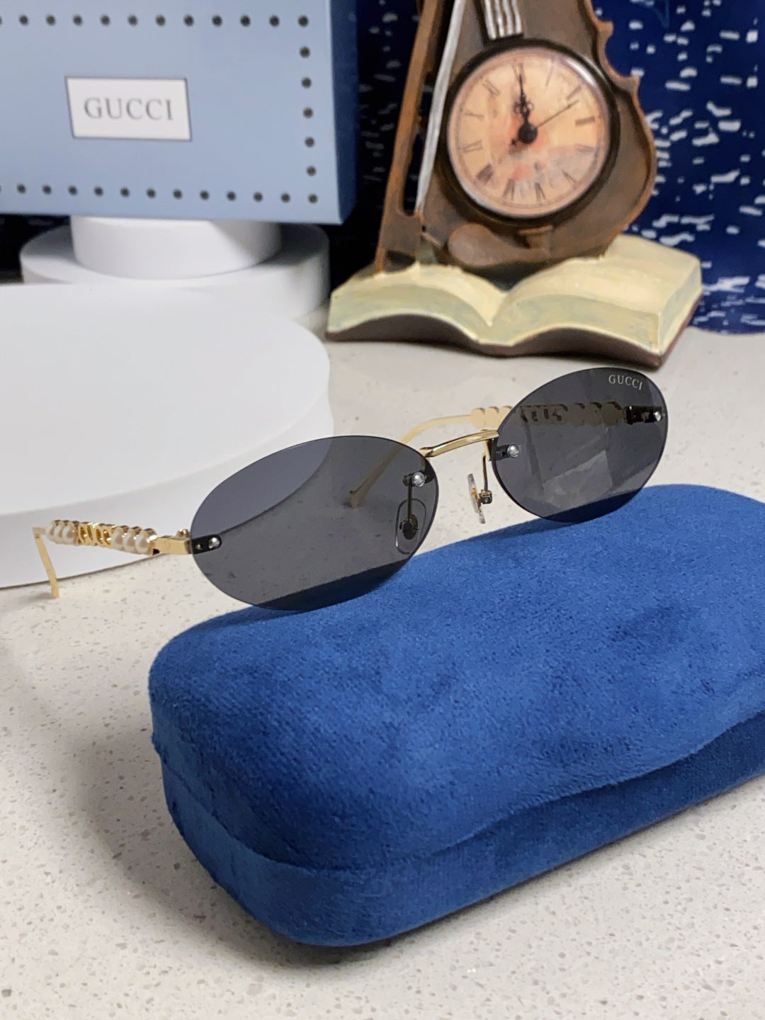 Gucci GG1922 Round Silver Lens Sunglasses for Men & Women - detail image 10
