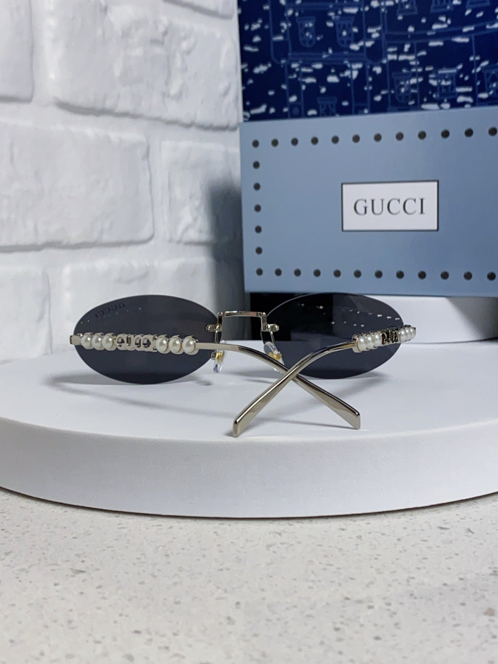 Gucci GG1922 Round Black Lens Sunglasses for Men & Women - detail image 4