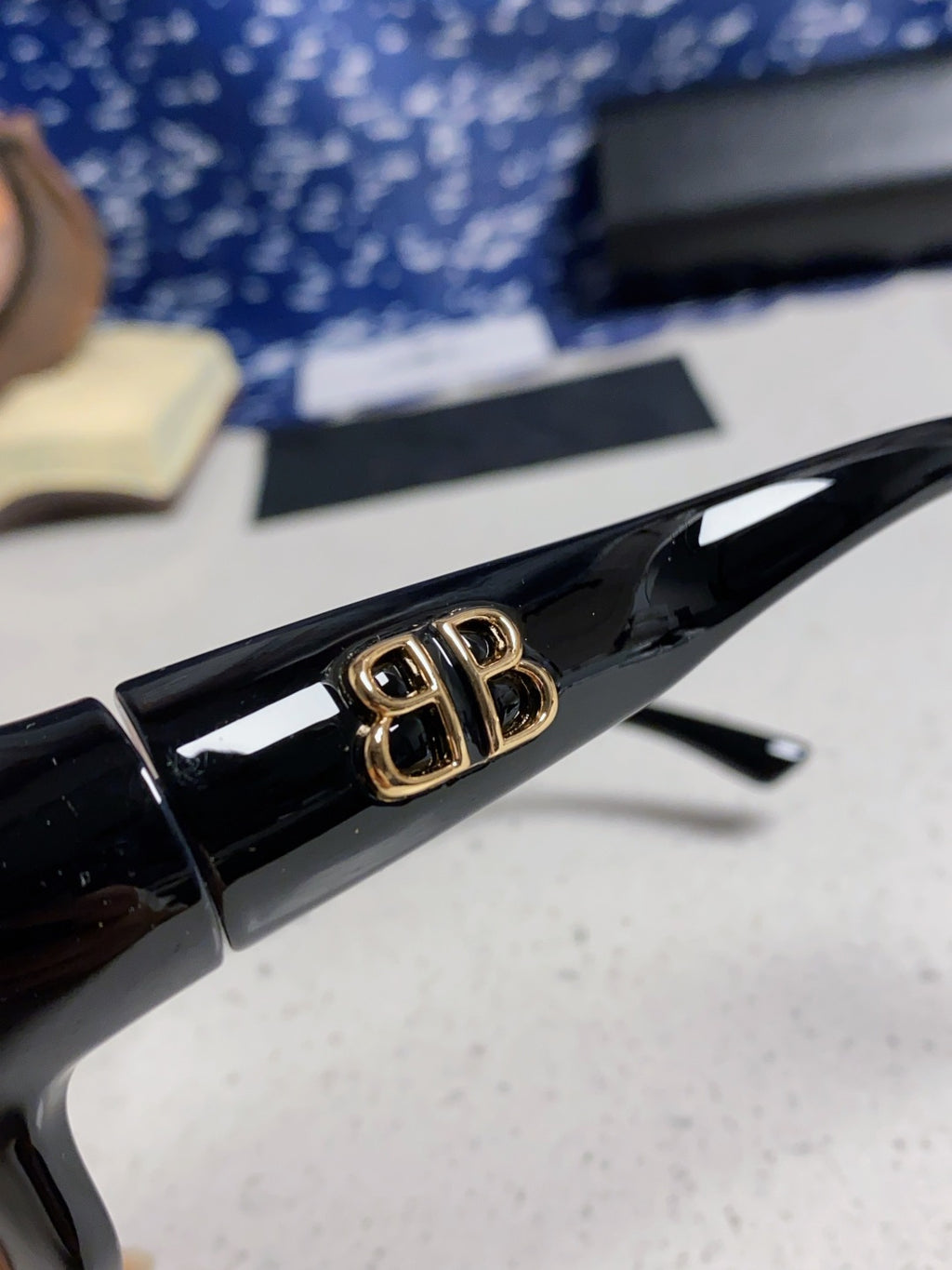 Balenciaga Oversized Blue Lens Sunglasses for Women - detail image 7