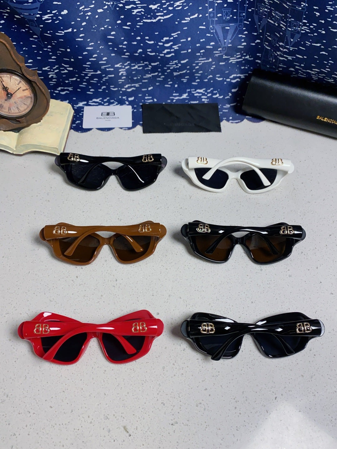 Balenciaga Oversized Silver Lens Sunglasses for Women - detail image 11
