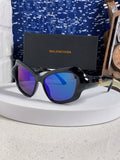 Balenciaga Oversized Blue Lens Sunglasses for Women