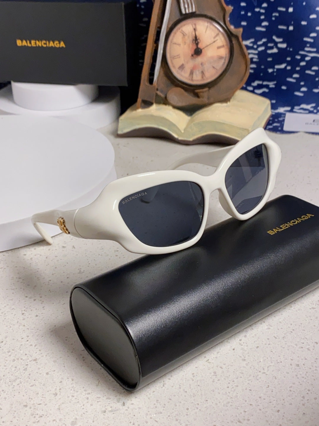 Balenciaga Oversized Silver Lens Sunglasses for Women - detail image 10