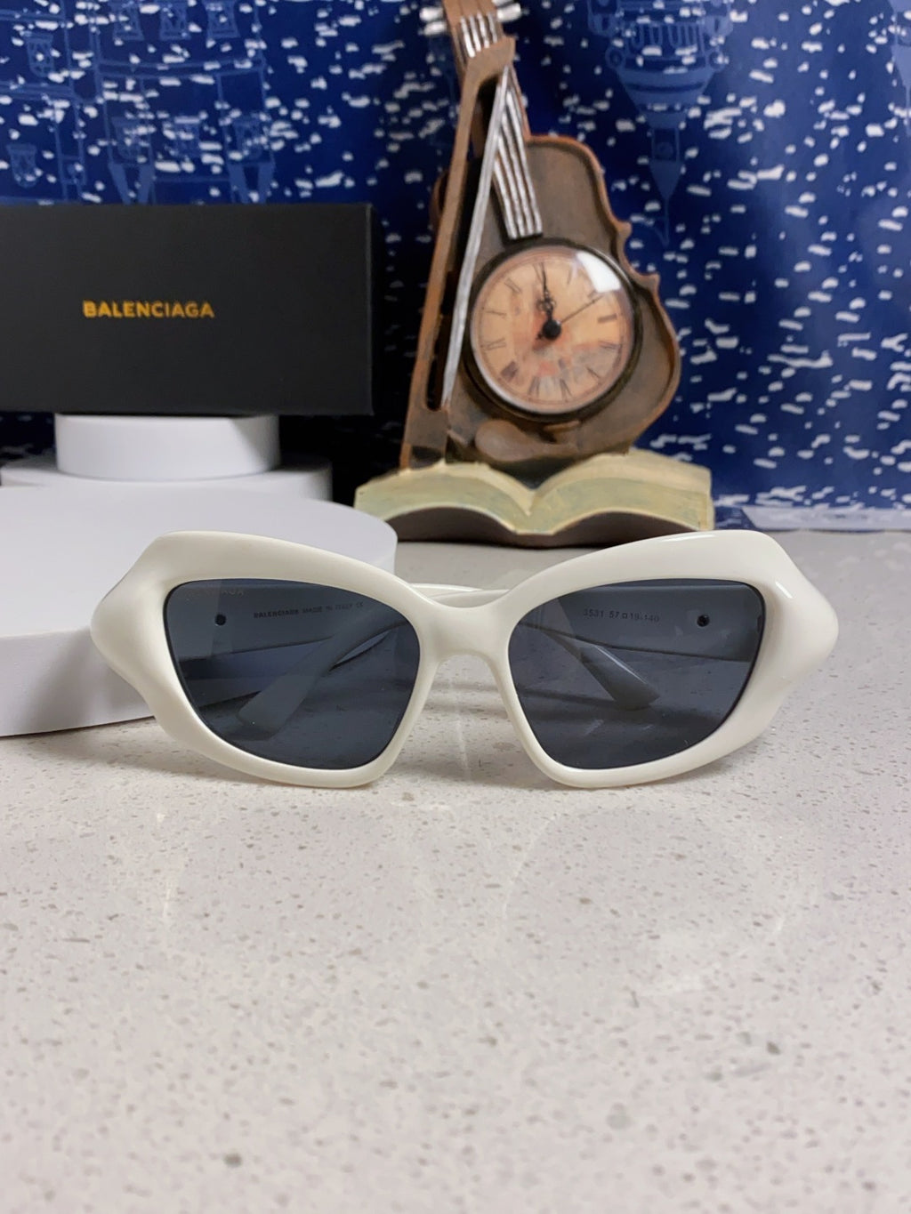 Balenciaga Oversized Silver Lens Sunglasses for Women - detail image 9