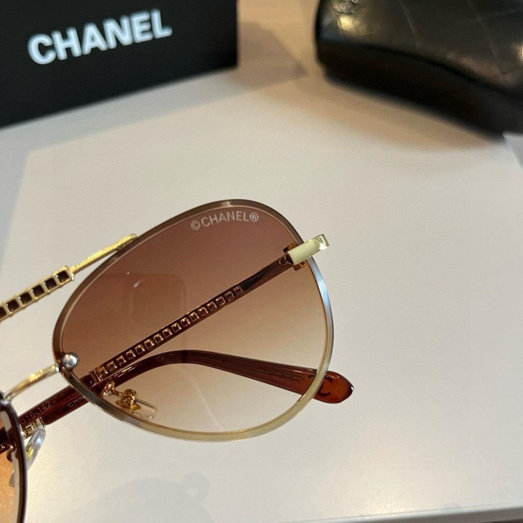 Chanel Fashion Gold Lens Sunglasses for Men & Women - 486683 - detail image 4