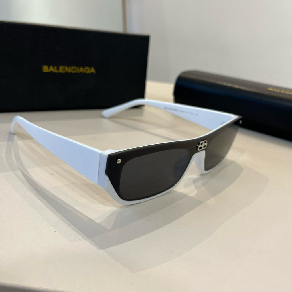 Balenciaga Rectangular Silver Lens Sunglasses for Men & Women - 487544