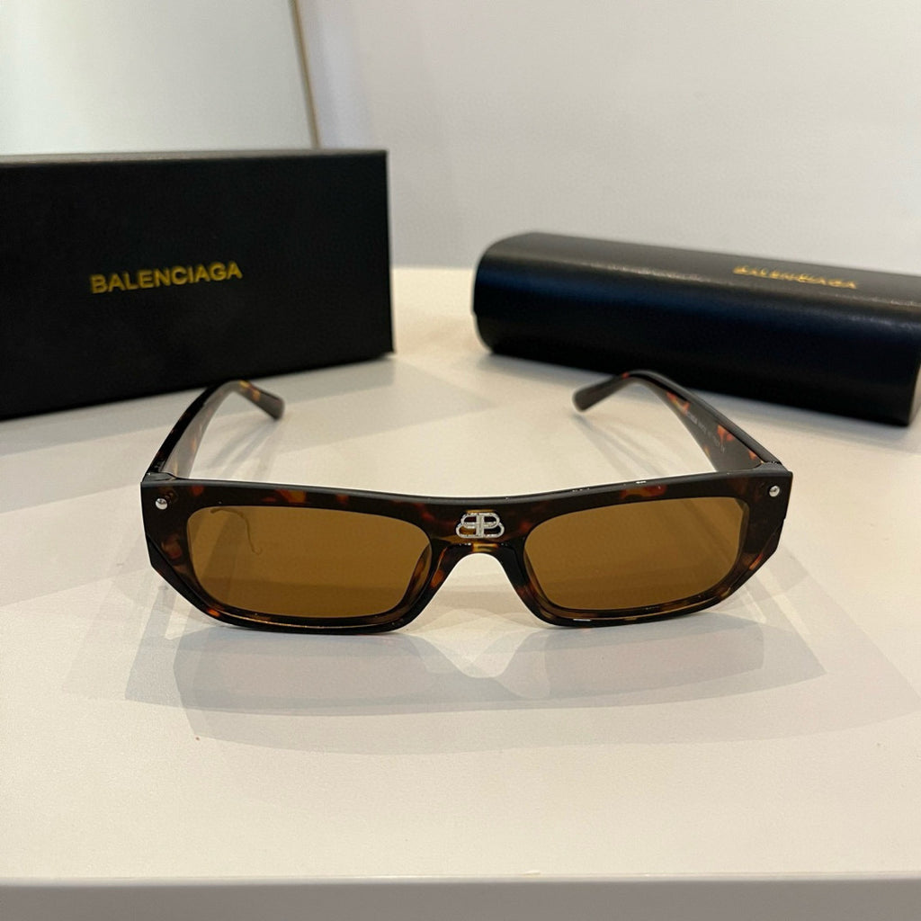 Balenciaga Rectangular Brown Lens Sunglasses for Men & Women - 487545 - detail image 2