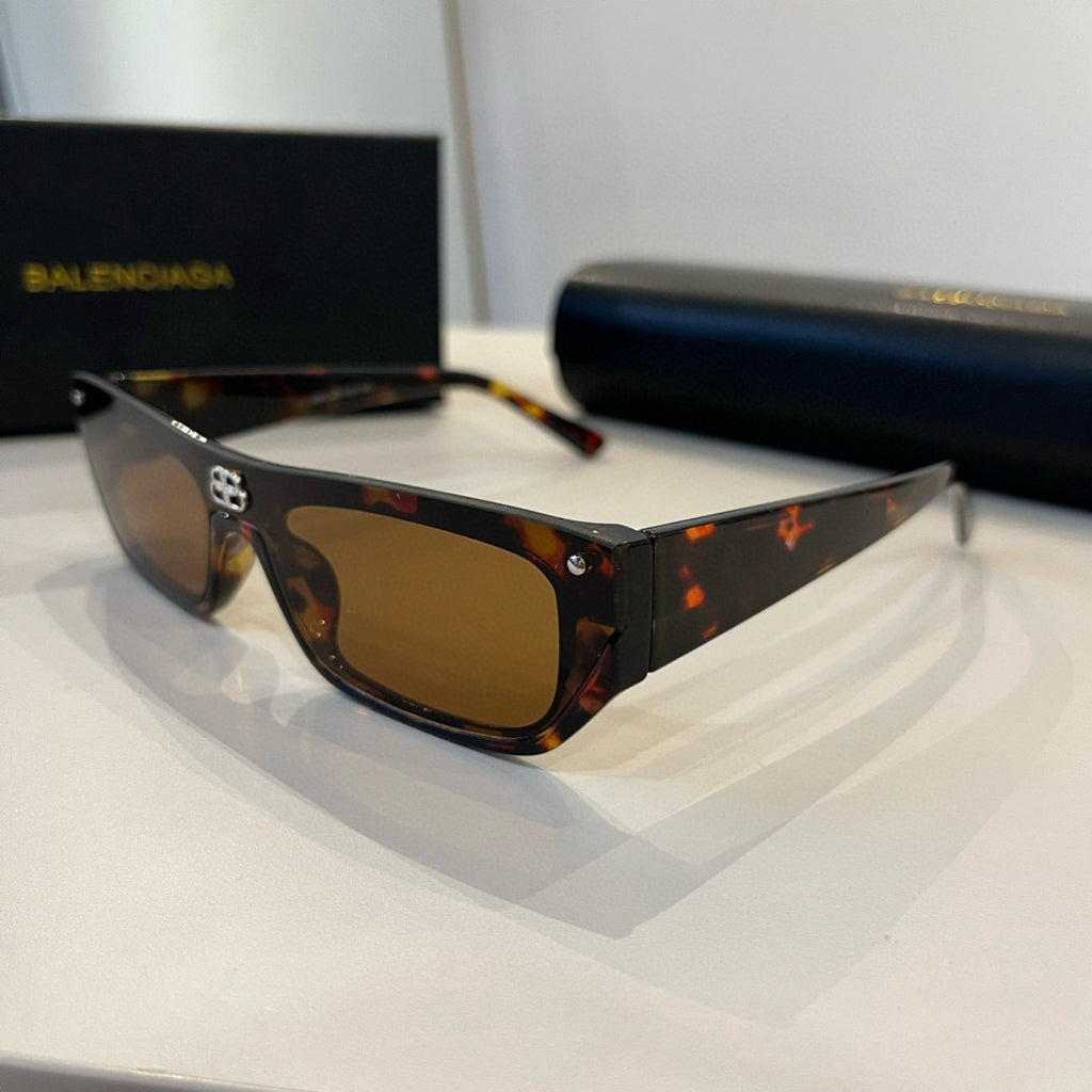 Balenciaga Rectangular Brown Lens Sunglasses for Men & Women - 372341 - detail image 3