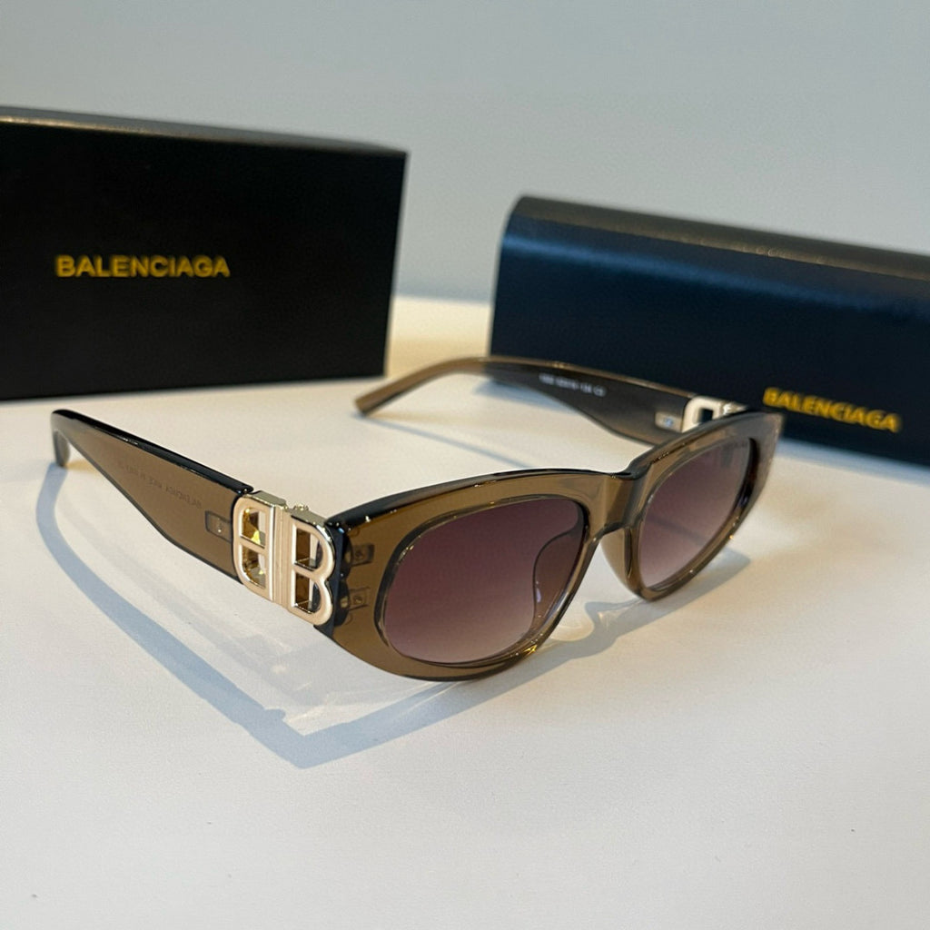 Balenciaga Rectangular Brown Lens Sunglasses for Men & Women - 372342