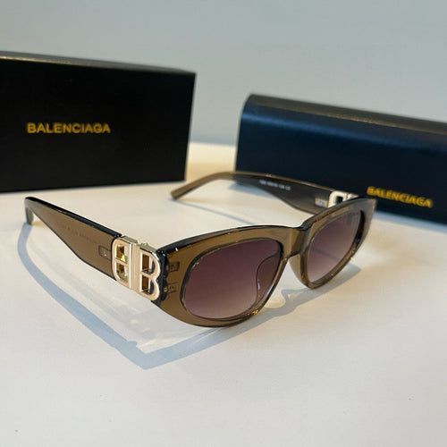 Balenciaga Rectangular Brown Lens Sunglasses for Men & Women - 372342