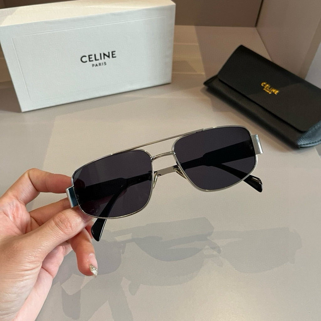 Celine Cat-Eye Silver Lens Sunglasses for Men & Women - 372012 - detail image 5
