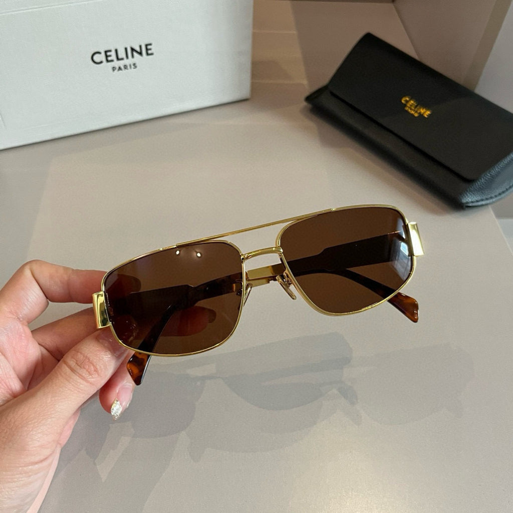 Celine Cat-Eye Brown Lens Sunglasses for Men & Women - 372013 - detail image 5